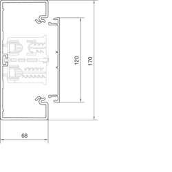 Segmentare produs completă BR70170 Secţiune inferioară PVC