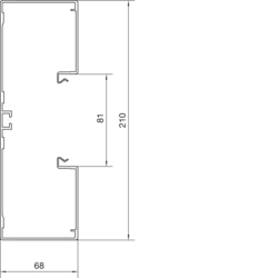 Segmentare produs BRA65210 Secţiune inferioară Aluminiu