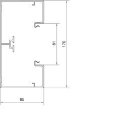Segmentare produs BRA85170 Secţiune inferioară Aluminiu