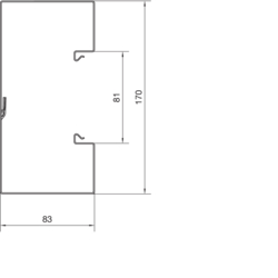 Segmentare produs BRS85170 Secţiune inferioară Tablă de oţel