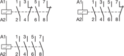 Scheme de circuit Teleruptor, 4 poli
