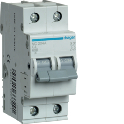 MC204A Disjunctor 2P,  4A,  6kA,  C,  2M