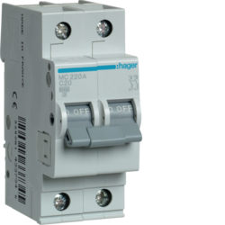 MC220A Disjunctor 2P,  20A,  6kA,  C,  2M