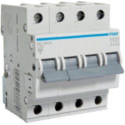 MC450A Disjunctor 4P,  50A,  6kA,  C,  4M