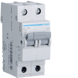 MY263 Disjunctor 2P,  63A,  4,5kA,  C,  2M