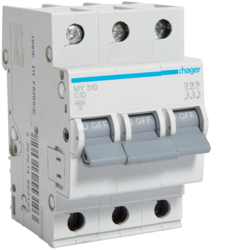 MY310 Disjunctor 3P,  10A,  4,5kA,  C,  3M