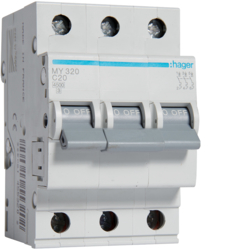 MY320 Disjunctor 3P,  20A,  4,5kA,  C,  3M