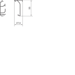 Segmentare produs completă SL200551 și SL200552 Secţiune inferioară PVC