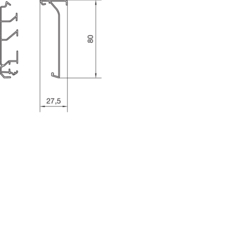 Segmentare produs completă SL200801 și SL2008021 Secţiune inferioară PVC