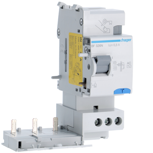 BF326N Bloc diferențial 3P,  25A,  300mA,  tip AC