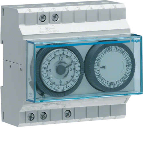 EH191 Programator electromecanic zilnic/saptamanal 1 cale 16A 5M,  cu autonomie