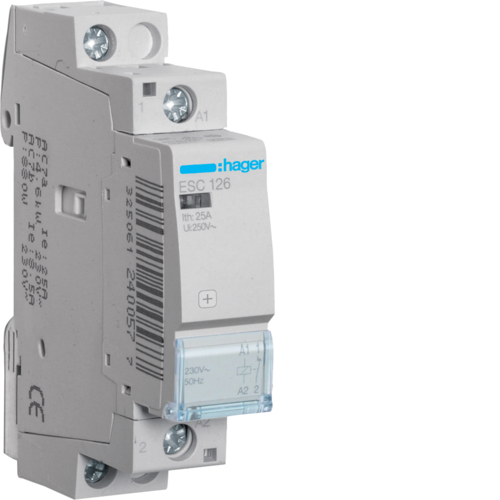 ESC126 Contactor,  25A,  1NI,  230V