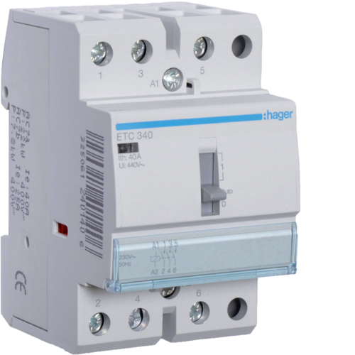 ETC340 Contactor zi/noapte,  40A,  3ND,  230V