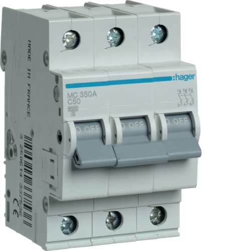 MC350A Disjunctor 3P,  50A,  6kA,  C,  3M