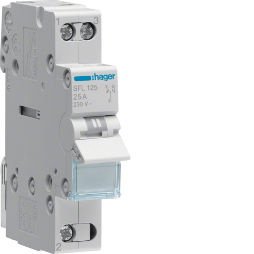 SFL125 Inversor 1P 25A,  230V I-II,  pct.comun inf. 1M