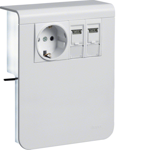 SL201159209010 Priză SCHUKO 2xCat6 SL20115, RAL9010