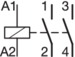 Scheme de circuit Contactor, 2 poli