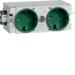 GS20006029 Priză dublă Wago profil C,  verde
